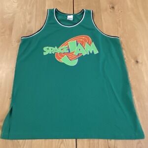 Space Jam Vintage Tank Men's Medium Green Basketball Jersey Style Looney Tunes